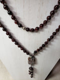 Hand Knotted Garnet Mala
