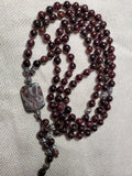 Hand Knotted Garnet Mala