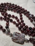 Hand Knotted Garnet Mala