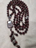 Hand Knotted Garnet Mala