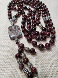 Hand Knotted Garnet Mala