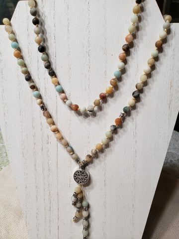 Hand Knotted Amazonite Mala