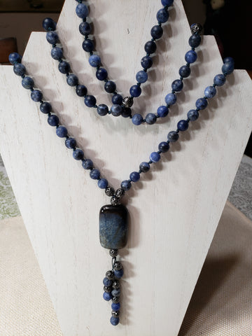 Hand Knotted Sodalite Mala