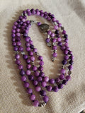 Hand Knotted Purple Quarzite Mala