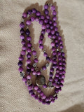 Hand Knotted Purple Quarzite Mala