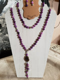 Hand Knotted Purple Quarzite Mala