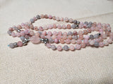 Hand Knotted Pink Agate Mala