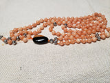 Hand Knotted Calcite (Orange) Mala