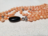 Hand Knotted Calcite (Orange) Mala