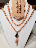 Hand Knotted Calcite (Orange) Mala