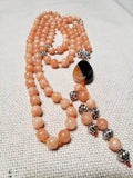 Hand Knotted Calcite (Orange) Mala