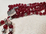 Blood Red Claret Agate Mala