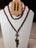 Blood Red Claret Agate Mala