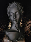 Long Filigree Drop Earrings