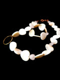 Mother of Pearl & Rose Quartz Heart Collar