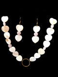 Mother of Pearl & Rose Quartz Heart Collar