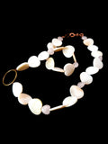 Mother of Pearl & Rose Quartz Heart Collar