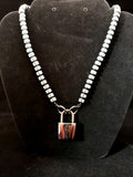 Rondelle Black Hematite Collar w/ Black Square Lock