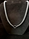 Rondelle Black Hematite Collar w/ O Ring