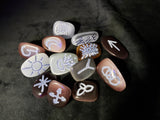 Fiber Optic Witches Runes - Semi-Precious Witches Rune Set with Velvet Bag - Set of 13 - Runes - Rune Stones - Divination Tools - Wiccan - Pagan - Spiritual Tools