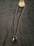 Black Hematite Collar w/Black Bear Lock (6mm)