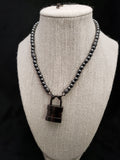 Black Hematite Collar w/Black Square Lock (6mm)