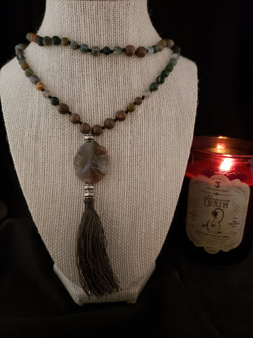 Hand Knotted Fancy Jasper Mala