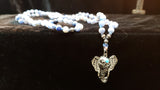 Hand Knotted Sodalite Mala w/ Elephant Diffuser