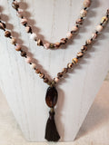 Hand Knotted Zebra Stone Jasper Mala