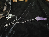 Amethyst Gemstone Pendulum with Chain