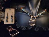 Blue Impression Jasper Collar w/matching Earrings