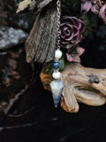 Lapis Lazuli Gemstone Pendulum with Chain