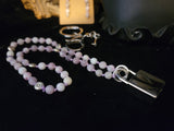 Matte Lilac Stone Collar w/matching Earrings