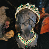 Medieval (Green) Queen Crystal Crown Set