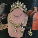 Medieval (Black) Queen Crystal Crown Set