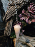 Peach Moonstone Gemstone Pendulum with Chain