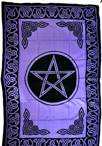 Pentacle Tapestry Purple/Black 72"x108"