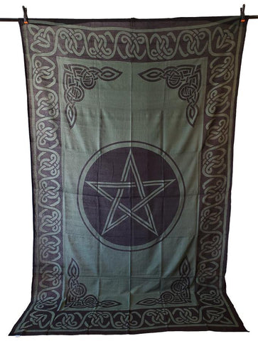 Pentagram Tapestry 72x108" GREEN/BLACK