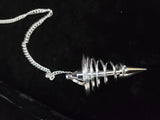 Small Silver Spiral Pendulum with Chain