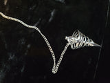 Small Silver Spiral Pendulum with Chain